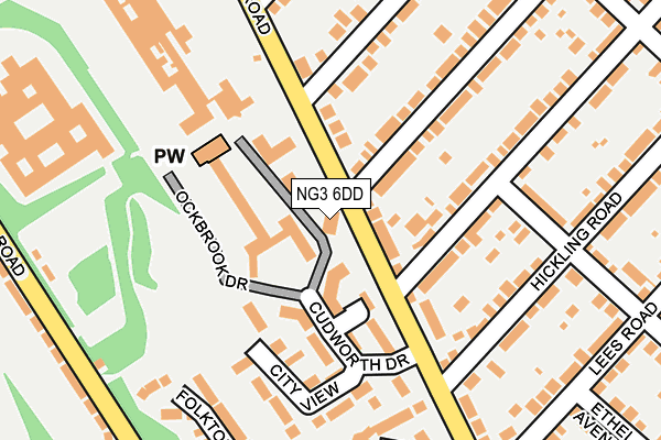 NG3 6DD map - OS OpenMap – Local (Ordnance Survey)