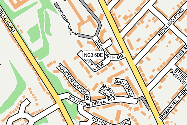 NG3 6DE map - OS OpenMap – Local (Ordnance Survey)