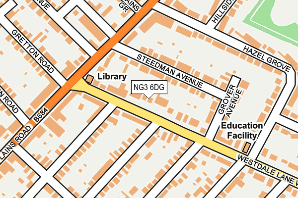 NG3 6DG map - OS OpenMap – Local (Ordnance Survey)