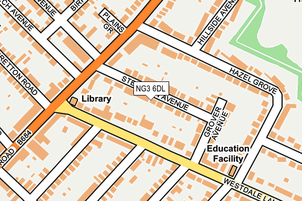 NG3 6DL map - OS OpenMap – Local (Ordnance Survey)