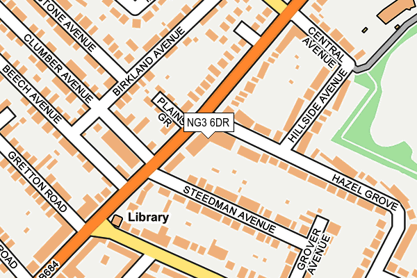 NG3 6DR map - OS OpenMap – Local (Ordnance Survey)