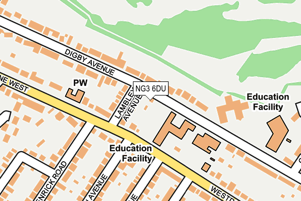 NG3 6DU map - OS OpenMap – Local (Ordnance Survey)