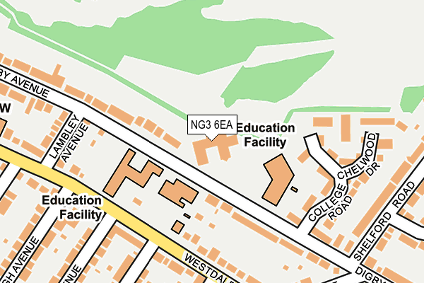 NG3 6EA map - OS OpenMap – Local (Ordnance Survey)
