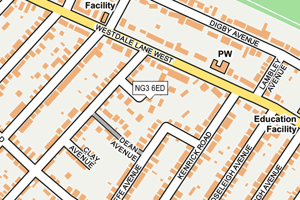 NG3 6ED map - OS OpenMap – Local (Ordnance Survey)