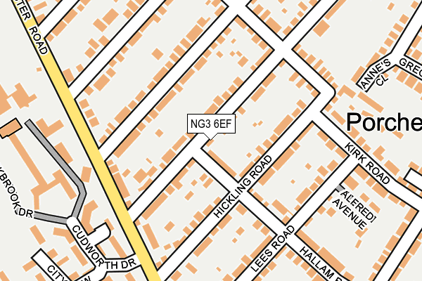 NG3 6EF map - OS OpenMap – Local (Ordnance Survey)