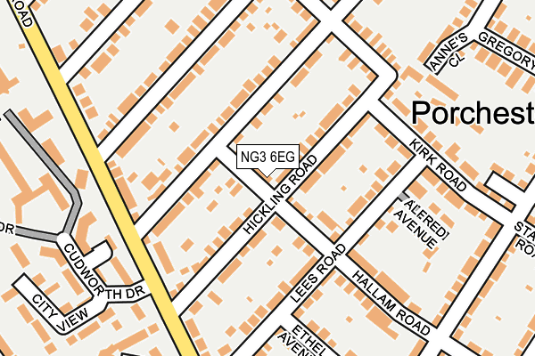 NG3 6EG map - OS OpenMap – Local (Ordnance Survey)