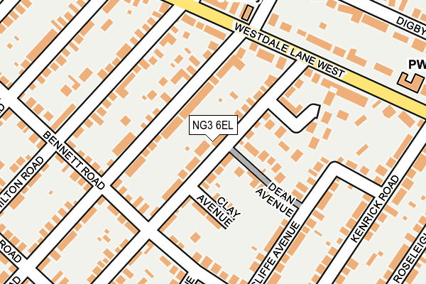 NG3 6EL map - OS OpenMap – Local (Ordnance Survey)