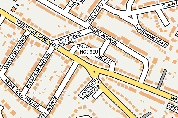 NG3 6EU map - OS OpenMap – Local (Ordnance Survey)