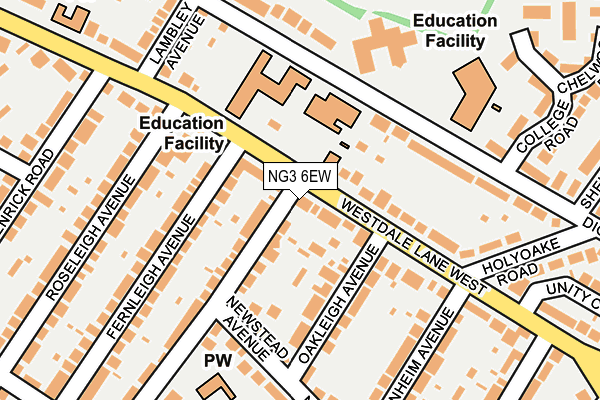 NG3 6EW map - OS OpenMap – Local (Ordnance Survey)