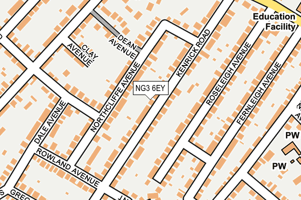 NG3 6EY map - OS OpenMap – Local (Ordnance Survey)