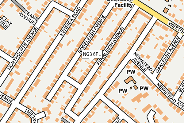 NG3 6FL map - OS OpenMap – Local (Ordnance Survey)
