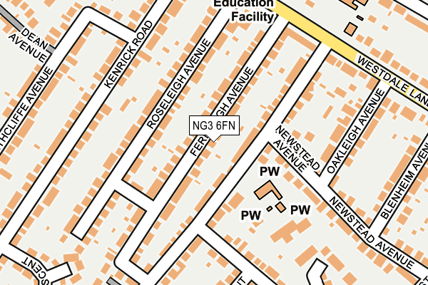 NG3 6FN map - OS OpenMap – Local (Ordnance Survey)