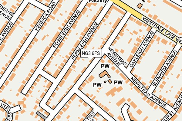 NG3 6FS map - OS OpenMap – Local (Ordnance Survey)