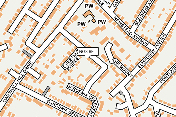 NG3 6FT map - OS OpenMap – Local (Ordnance Survey)