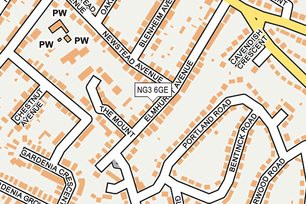 NG3 6GE map - OS OpenMap – Local (Ordnance Survey)