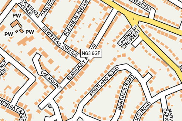 NG3 6GF map - OS OpenMap – Local (Ordnance Survey)