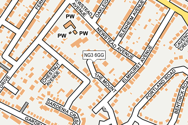 NG3 6GG map - OS OpenMap – Local (Ordnance Survey)