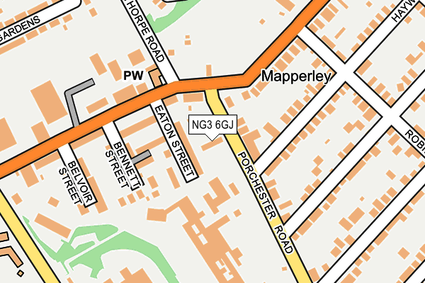 NG3 6GJ map - OS OpenMap – Local (Ordnance Survey)
