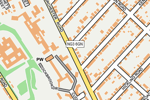 NG3 6GN map - OS OpenMap – Local (Ordnance Survey)