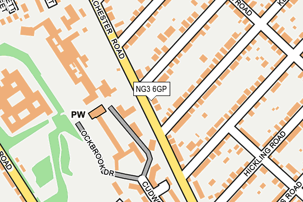 NG3 6GP map - OS OpenMap – Local (Ordnance Survey)