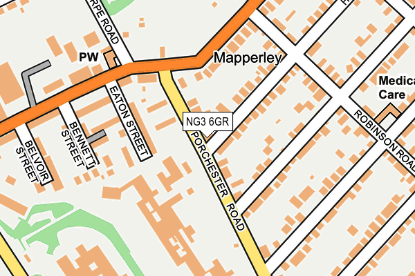 NG3 6GR map - OS OpenMap – Local (Ordnance Survey)