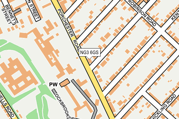 NG3 6GS map - OS OpenMap – Local (Ordnance Survey)