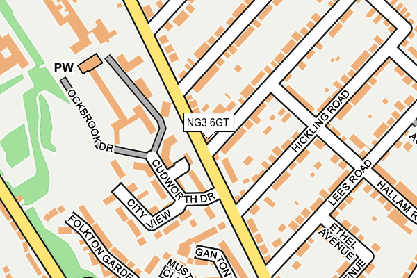 NG3 6GT map - OS OpenMap – Local (Ordnance Survey)