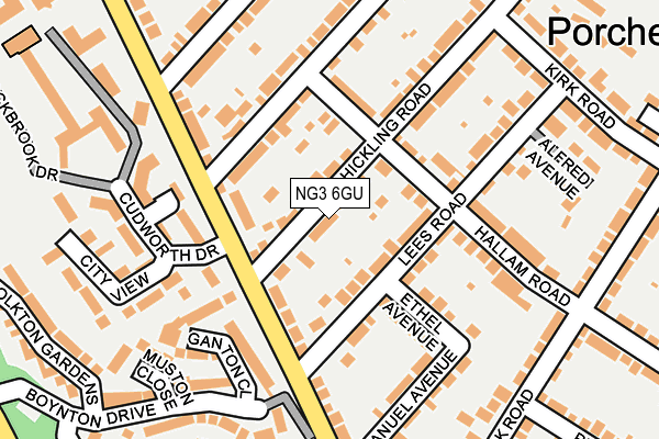 NG3 6GU map - OS OpenMap – Local (Ordnance Survey)