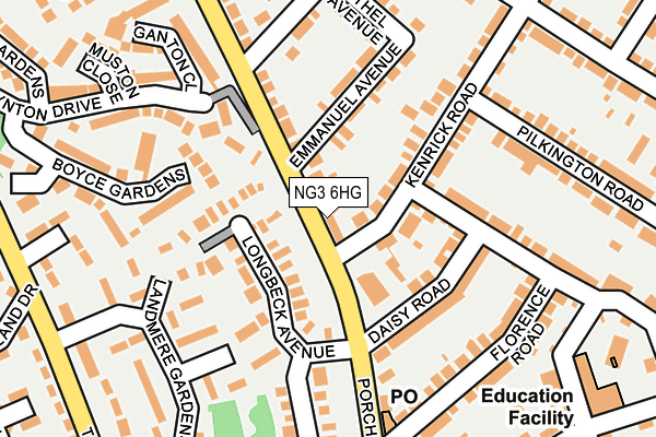 NG3 6HG map - OS OpenMap – Local (Ordnance Survey)
