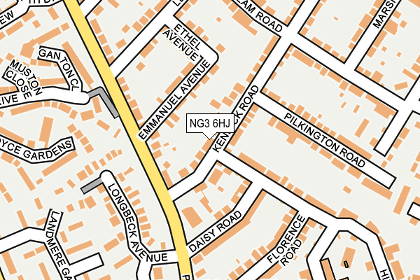 NG3 6HJ map - OS OpenMap – Local (Ordnance Survey)