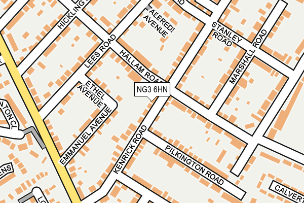 NG3 6HN map - OS OpenMap – Local (Ordnance Survey)