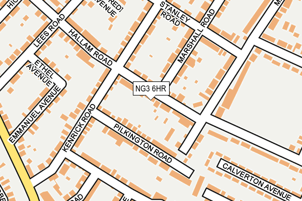 NG3 6HR map - OS OpenMap – Local (Ordnance Survey)