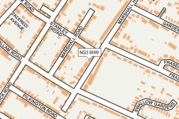 NG3 6HW map - OS OpenMap – Local (Ordnance Survey)