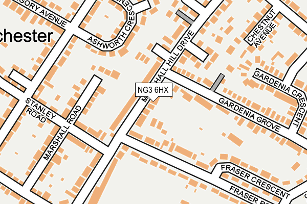 NG3 6HX map - OS OpenMap – Local (Ordnance Survey)