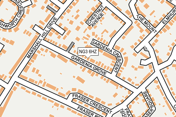 NG3 6HZ map - OS OpenMap – Local (Ordnance Survey)