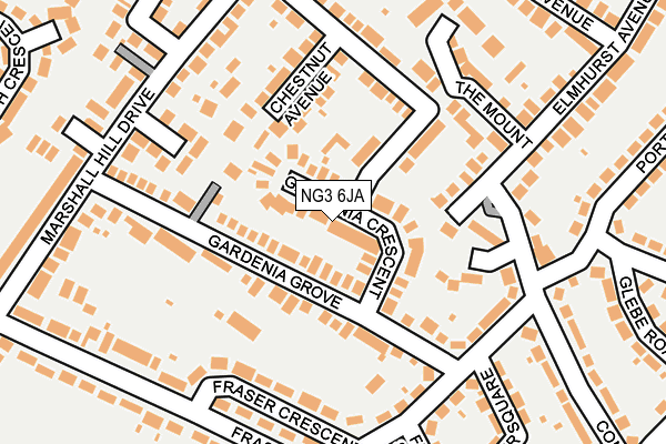 NG3 6JA map - OS OpenMap – Local (Ordnance Survey)