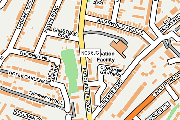NG3 6JG map - OS OpenMap – Local (Ordnance Survey)