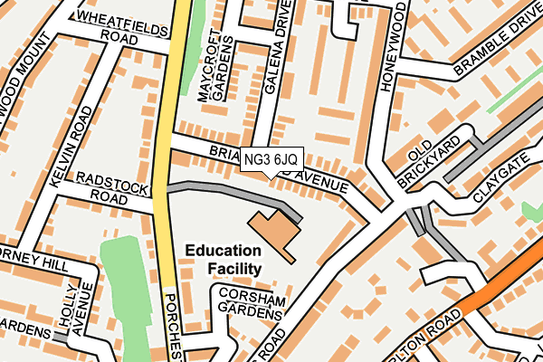 NG3 6JQ map - OS OpenMap – Local (Ordnance Survey)