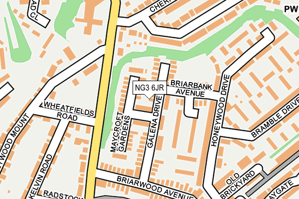 NG3 6JR map - OS OpenMap – Local (Ordnance Survey)