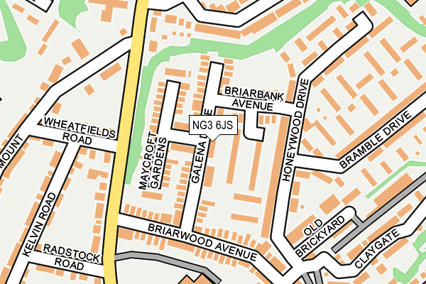 NG3 6JS map - OS OpenMap – Local (Ordnance Survey)