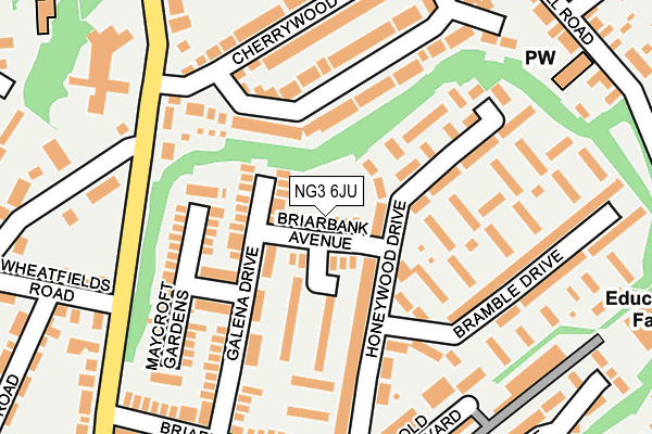NG3 6JU map - OS OpenMap – Local (Ordnance Survey)