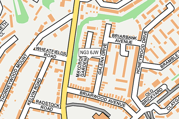 NG3 6JW map - OS OpenMap – Local (Ordnance Survey)
