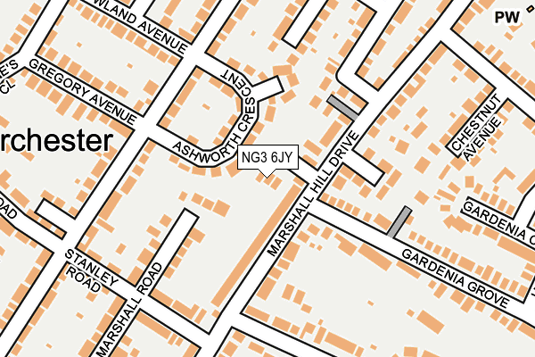 NG3 6JY map - OS OpenMap – Local (Ordnance Survey)