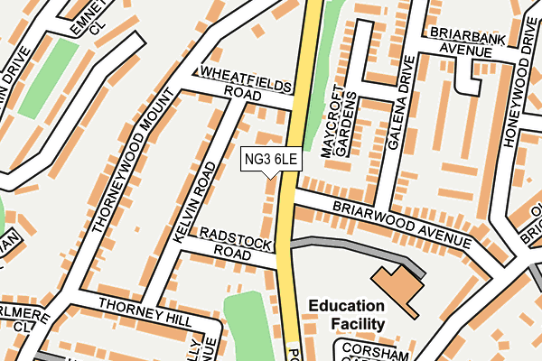 NG3 6LE map - OS OpenMap – Local (Ordnance Survey)