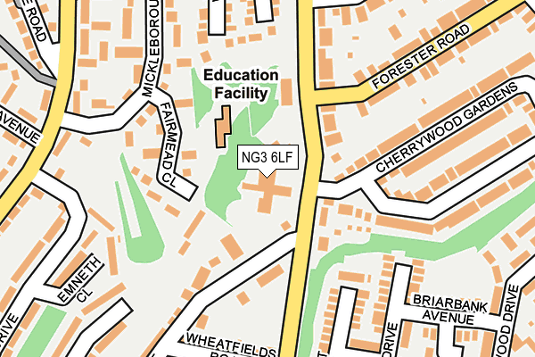 NG3 6LF map - OS OpenMap – Local (Ordnance Survey)