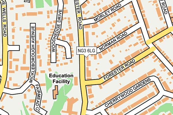 NG3 6LG map - OS OpenMap – Local (Ordnance Survey)