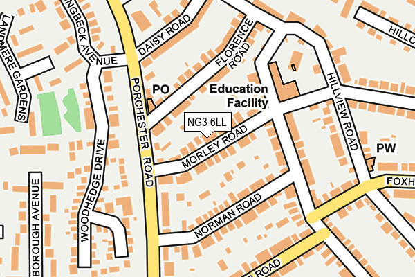 NG3 6LL map - OS OpenMap – Local (Ordnance Survey)