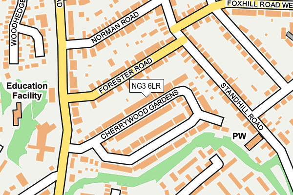 NG3 6LR map - OS OpenMap – Local (Ordnance Survey)