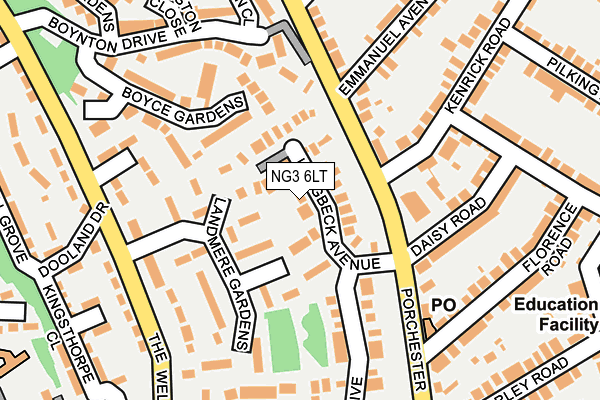 NG3 6LT map - OS OpenMap – Local (Ordnance Survey)