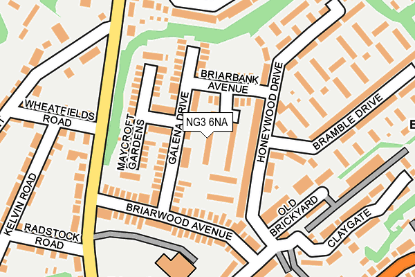 NG3 6NA map - OS OpenMap – Local (Ordnance Survey)